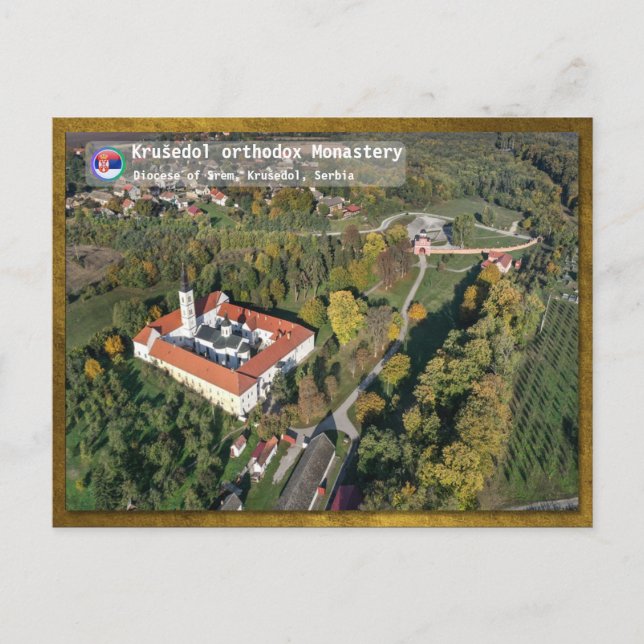 SERBISKA KLOSTER - Krušedol klostret Vykort (Framsida)