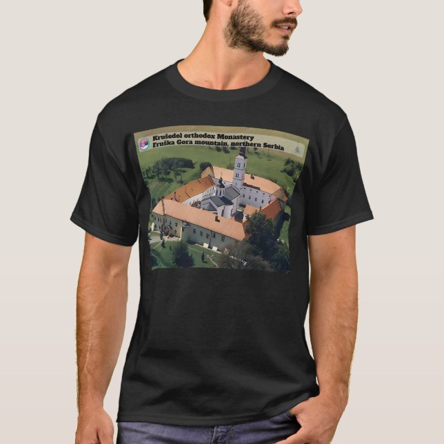 SERBISKA KLOSTER - Krušedol ortodoxt kloster T Shirt (Framsida)