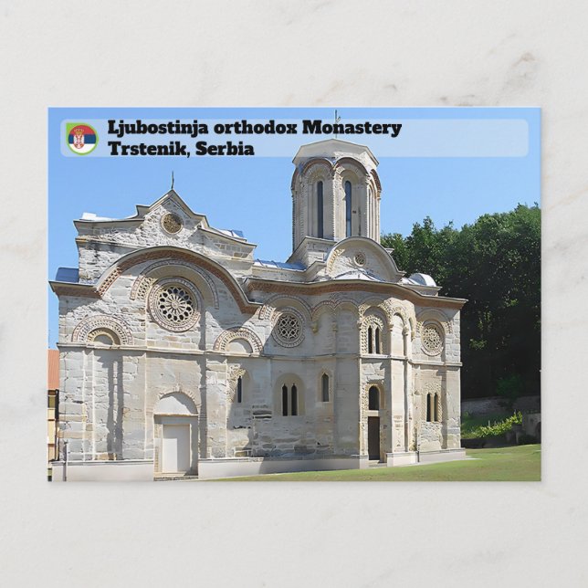 SERBISKA KLOSTER - Ljubostinja kloster Vykort (Framsida)