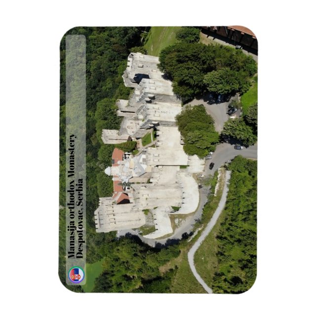 SERBISKA KLOSTER - Manasija kloster 3 Magnet (Vertikal)