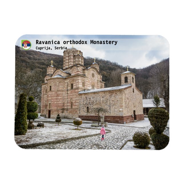 SERBISKA KLOSTER - Ravanica kloster 2 Magnet (Horisontell)