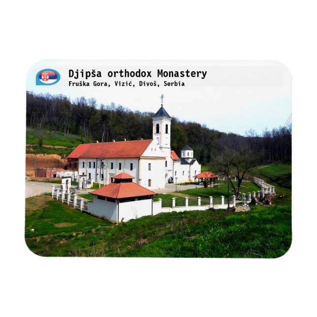 SERBISKA KLOSTRE - Djipša ortodoxa klostret 3 Magnet (Horisontell)