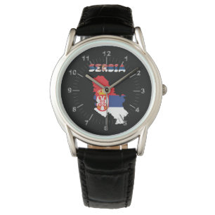 Serbiska land flagga armbandsur
