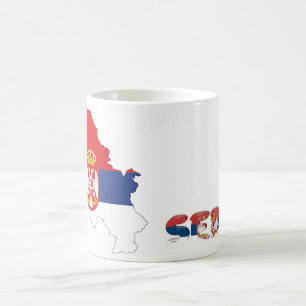 Serbiska land flagga kaffemugg