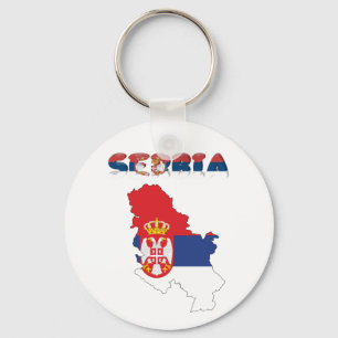 Serbiska land flagga nyckelring