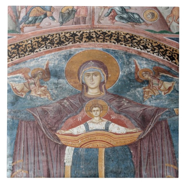 Serbiska ortodoxa kyrkan och en Unesco-plats, 2 Kakelplatta (Framsidan)