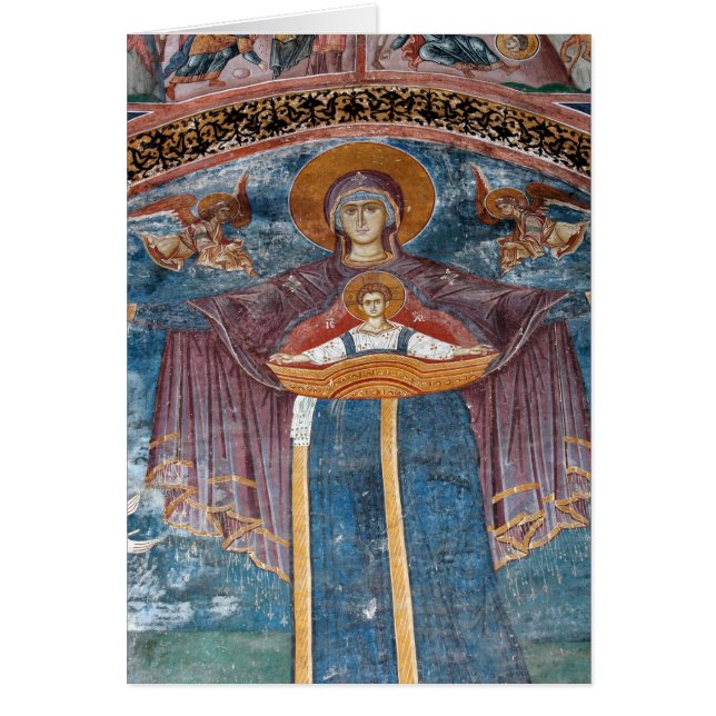 Serbiska ortodoxa kyrkan och en Unesco-plats, Hälsningskort (Framsidan)