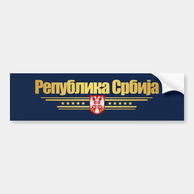 "Serbiska Pridet" Gift Ideas Bildekal (Framsidan)