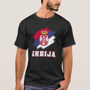 Serbiska rötter Srbija serber Serbiska Flagga T Shirt