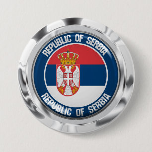 Serbiska rundans emblem knapp