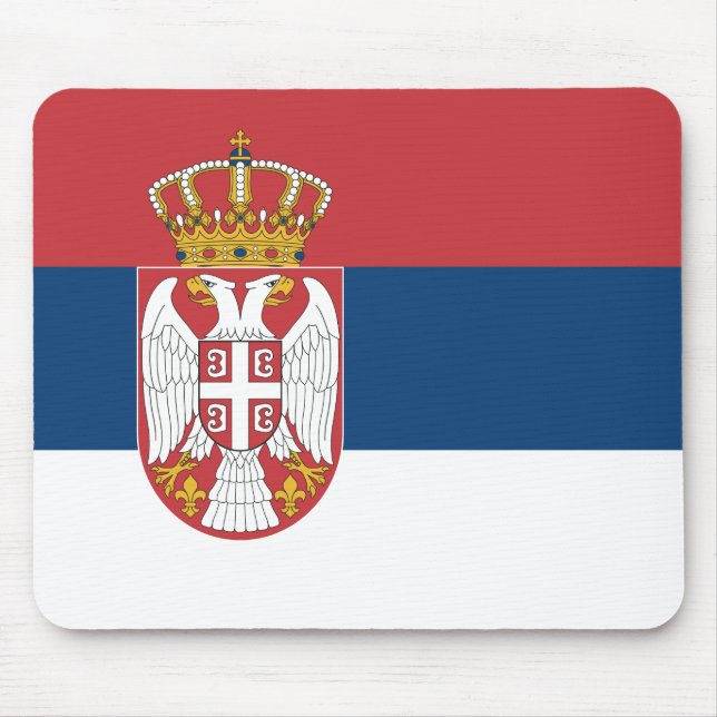 Serbiska (serbiska) Flagga Musmatta (Framsidan)