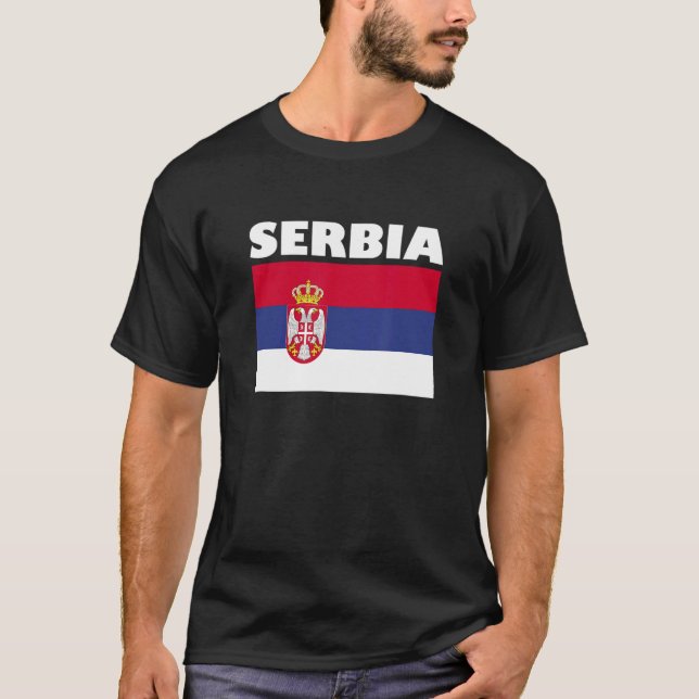 Serbiska serbiska Flagga - ockupanten serber Roots T Shirt (Framsida)
