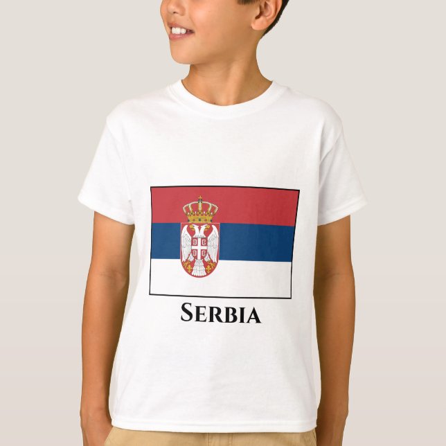 Serbiska (serbiska) Flagga T Shirt (Framsida)