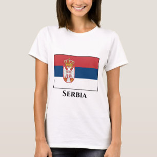 Serbiska (serbiska) Flagga T Shirt