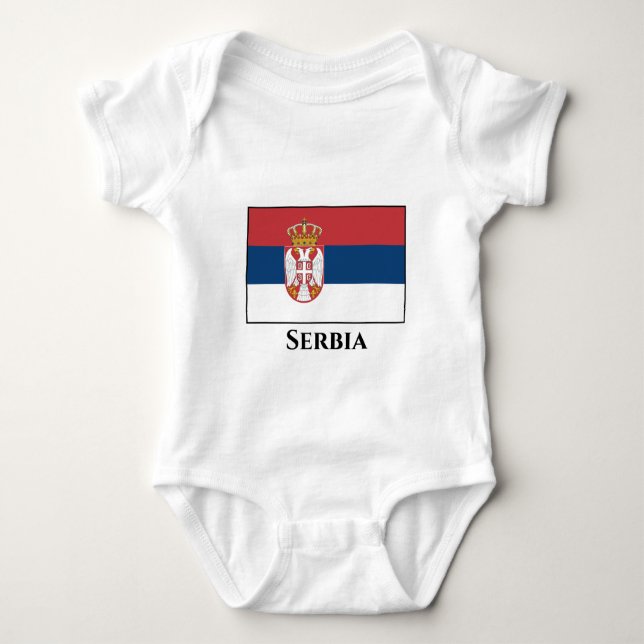 Serbiska (serbiska) Flagga T Shirt (Framsida)