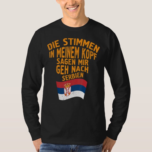 Serbiska serbiska serber Srbija Flagga Jugoslavi j T Shirt (Framsida)