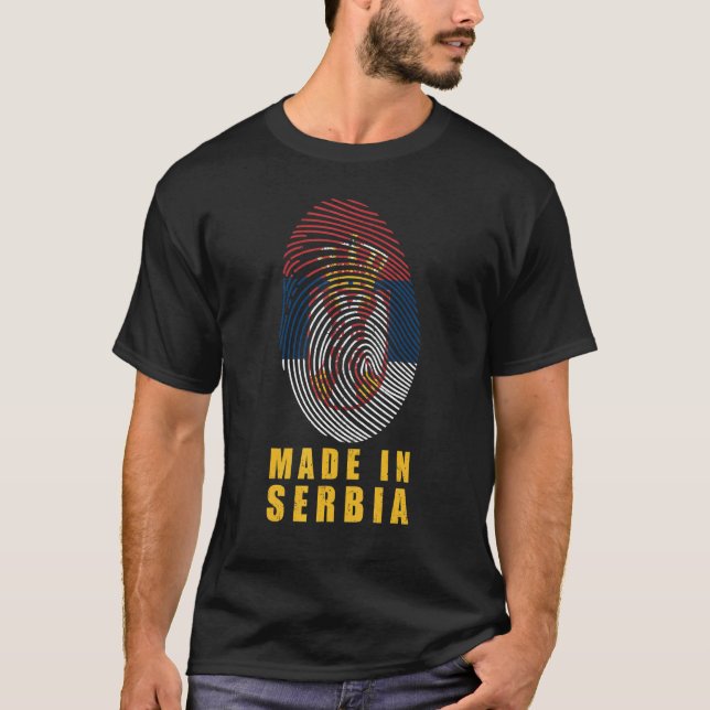 Serbiska serbiska serber Srbija Flagga Jugoslavi j T Shirt (Framsida)