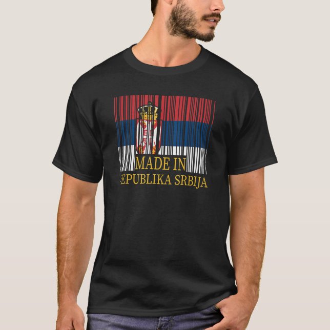 Serbiska serbiska serber Srbija Flagga Jugoslavi j T Shirt (Framsida)