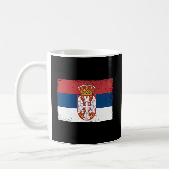 Serbiska serbiska serbiska Srbija Jugoslavija Belg Kaffemugg (Vänster)