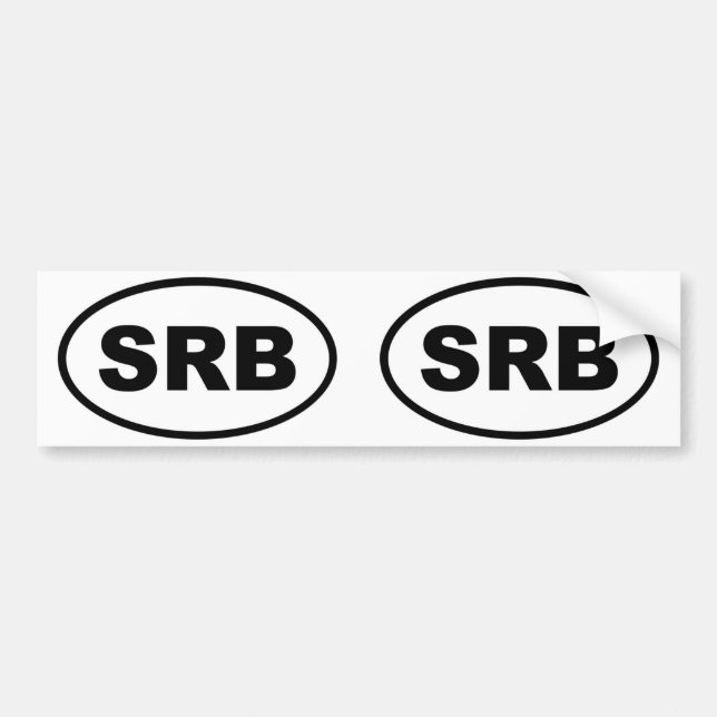 Serbiska SRB europeisk oval Bildekal (Framsidan)