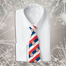 Serbiska Ties, mode Serbiska Flagga