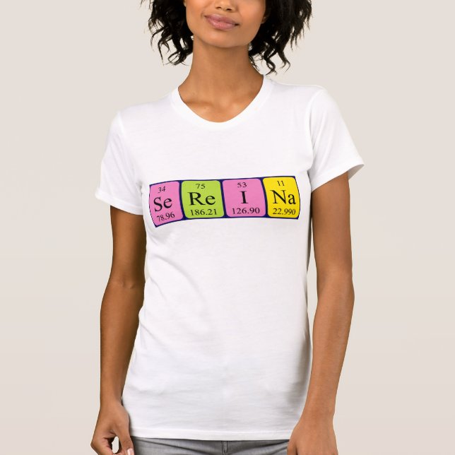 Sereina Periodisk skjorta bord namn T-shirt (Framsida)