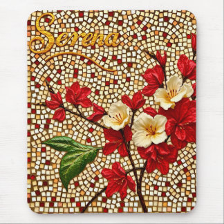 SERENA ~ Cute Blommönster ~ Mousepad Musmatta