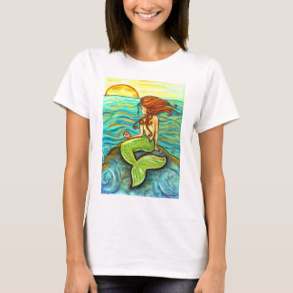 "Serena sjöjungfru vid för havet" T-shirt