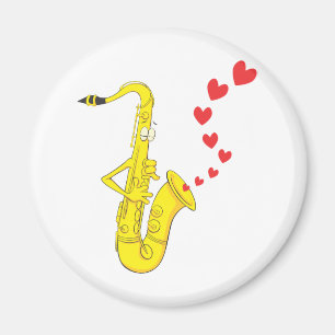 Serenading kärlek för beställnings- saxofon magnet
