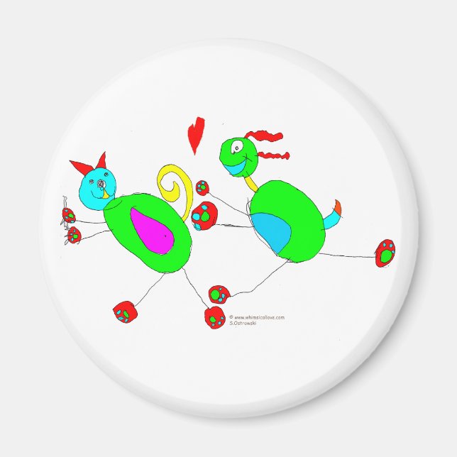 Serenas katt och Hund Chase Magnet (Framsidan)