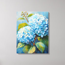 Serenat i Blue: Hydrangea Harmony Canvastryck