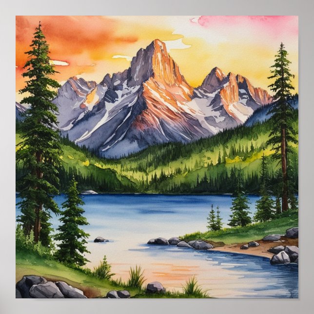 Serenbergen och Träd poster (Framsidan)