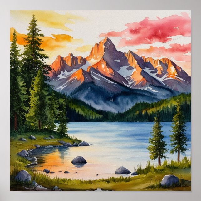 Serenbergen och Träd poster (Framsidan)