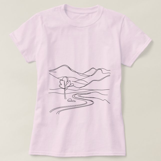 Serenbergsrymden: ett minimalistiskt t shirt (Design framsida)
