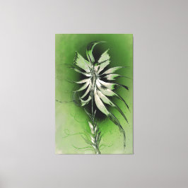 Serenblomma på Grönt Canvastryck