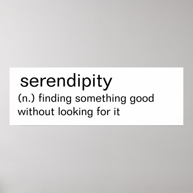 Serendipitet - minimalistisk väggkonst (Framsidan)