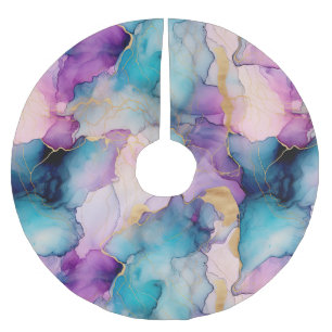 Serendipity Crystal Blue Julgransmatta Borstad Polyester