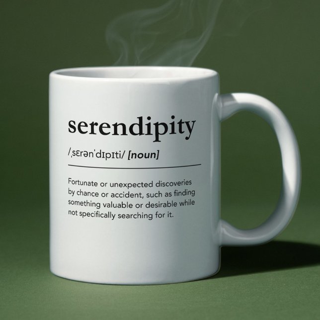 Serendipity Definition Vacker Ord Dictionary Kaffemugg (Skapare uppladdad)