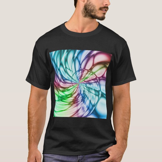 Serendipity | Multifärgad Fractal Art T Shirt (Framsida)