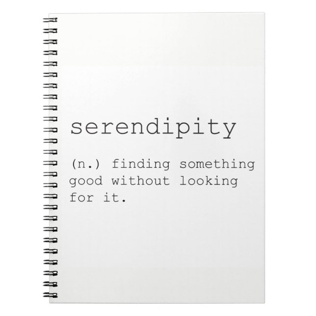 Serendipity notebook anteckningsbok med spiral (Framsidan)