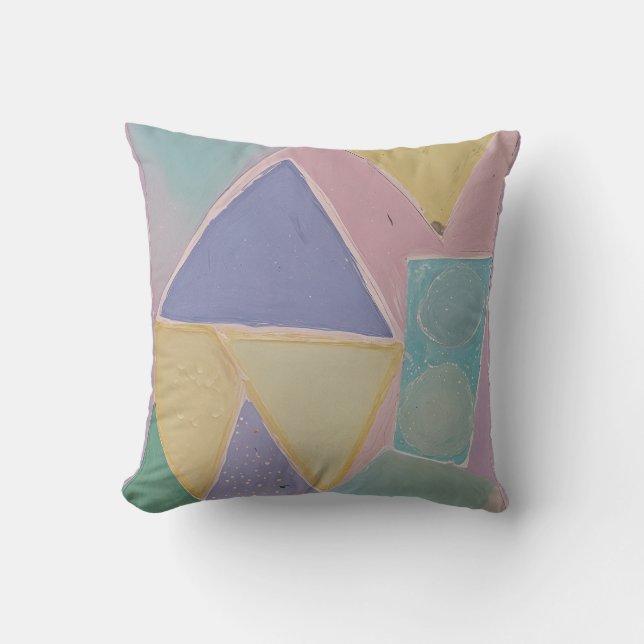 Serene Abstracts: A Pastel Dream Kudde (Framsida)