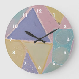Serene Abstracts: A Pastel Dream Stor Klocka