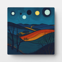 Serene Abstrakt liggande konst