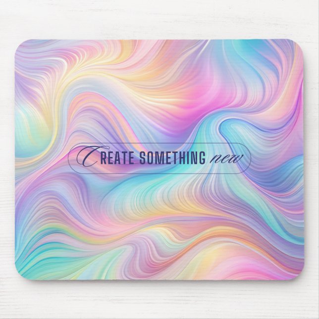 Serene Abstrakt Pastel Mouse Pad med inspiration Musmatta (Framsidan)