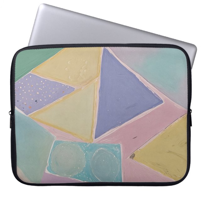 Serene-Abstrakter: en Pastel Dream Laptop Fodral (Framsidan)