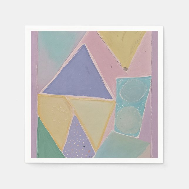 Serene-Abstrakter: en Pastel Dream Pappersservett (Framsidan)