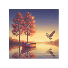 Serene Autumn Sjö Wall Art - natur inspirerad