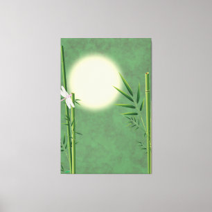 Serene Bamboo Himmel Canvastryck