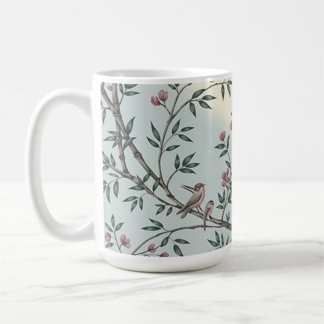 Serene Bamboo & Songbird Nature Mugg (Vänster)
