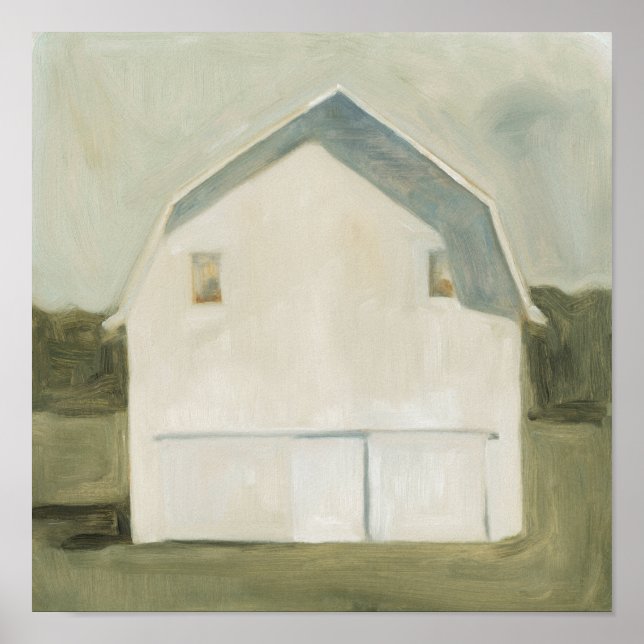 Serene Barn - White Poster (Framsidan)